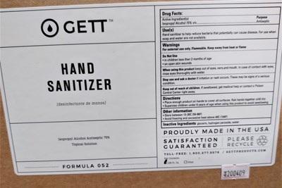 Formula 052 Sanitizer.jpg 128oz Case Label - Formula 052 Sanitizer
